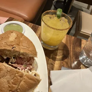 Torta and spicy marg