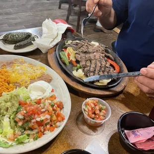 a table full of food