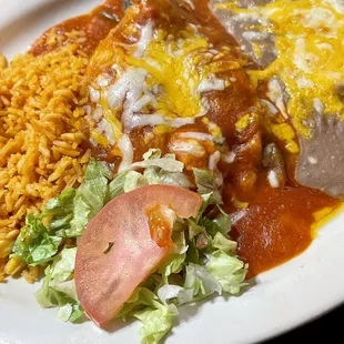 Lunch chile relleno stuffed with chicken