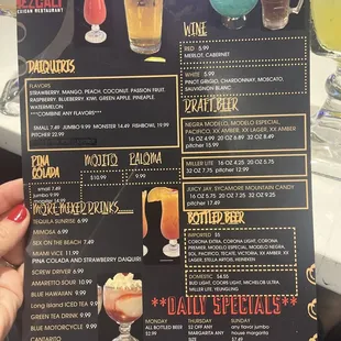 Mixed drinks and beer