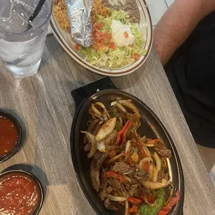 Steak fajitas