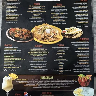 Menu Side 1