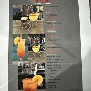 Drink menu