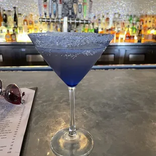 Field of Lavender. The bartender infused vodka with lavender. So amazing. I really loved this cocktail!
