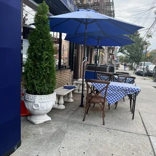 Outside seating