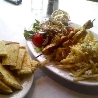 Chicken Souvlaki Platter