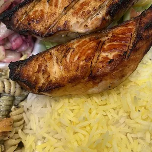 Salmon Kabob Plate