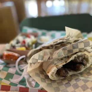 Cevapcici sandwich, I asked them to split it into 2 halves