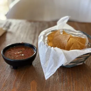 Complimentary chips and salsa