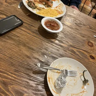 Chile Relleno a la Carte  &amp; Two Chile Rellenos Plate  Everything was sooo good!