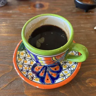 Cafe de olla, delicioso y bien caliente como me gusta.