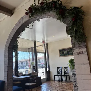 View to entrance. Very nice small restaurant.