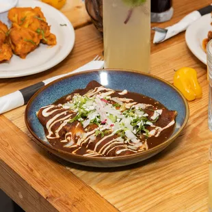 OAXACAN MOLE, CHICKEN ENCHILADAS