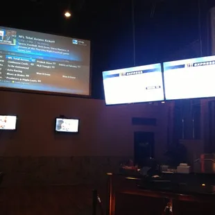 Starting to look like a sports book up here with all the new TVs.