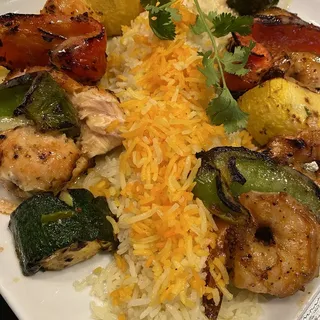 Seafood Kabob Platter