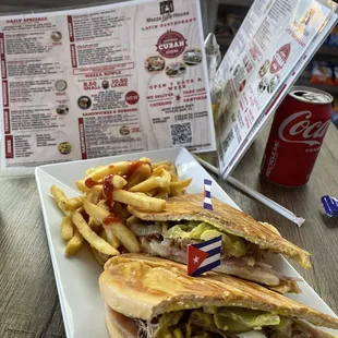 Cuban sandwich at Mezzanine Latin House in Cutler Bay!! Amazing! Short Chef