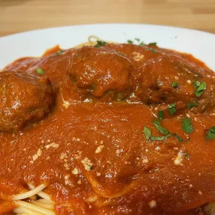 The classic...spaghetti with meatballs.