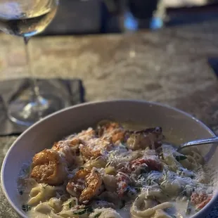 Grilled Shrimp fettuccine, delicious!