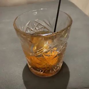 Terrible Old Fashioned. My second cocktail of the night. Stick to the wine. Cocktails arts just ice.