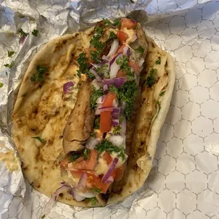 Hummus Chicken Pita - $11