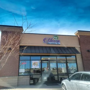 Front next to the gas station entrance