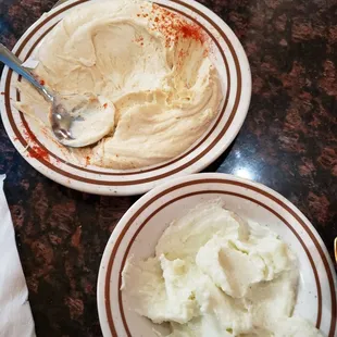 Hummus and garlic