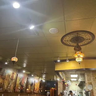 a view of the dining area