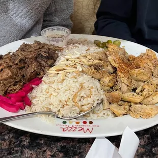 Shawarma Combo Platter (Beef and Chicken)