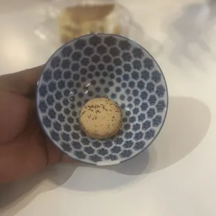 Cookies and creme macaron.