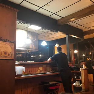 Great view of the kitchen!