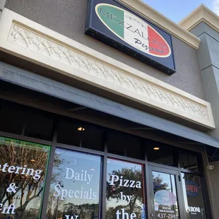 the front of the restaurant