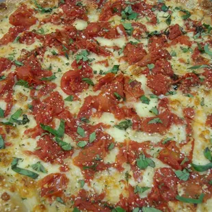 Plum Tomato, Basil &amp; Garlic Pizza!