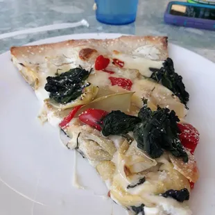 White with veggies