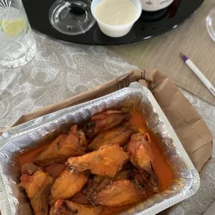 Wings Medium. Next time we try hot! Still good!