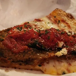 The eggplant pizza was surprisingly excellent.