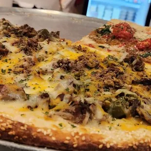 Pizza that was being sold by the slice