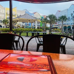 Outside dining.