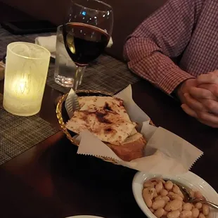 Bread and beans - complimentary