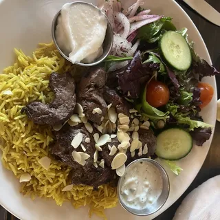 Beef Shish Kabobs Plate