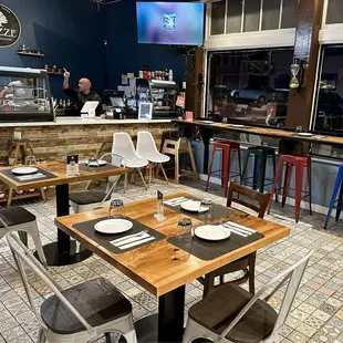 Pleasant seating for dining in, heavy takeaway orders too