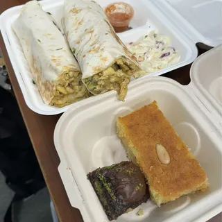Chocolate pistachio baklava