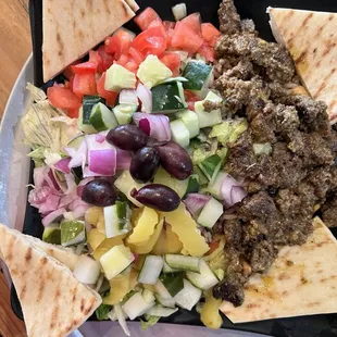 Humus plate with rice
