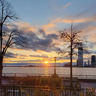 Sunset view by the window