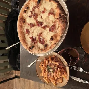 Pear &amp; Prosciutto and Bolognese.