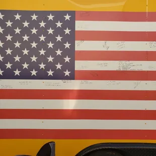 Retired/Active Service Members, Law Enforcement or Firefighters are invited to sign our Flag.