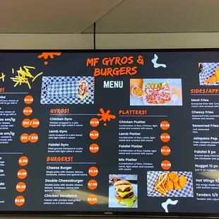 Mf gyro and burger digital menu