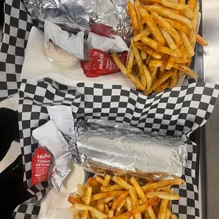 These were the two gyro combos.