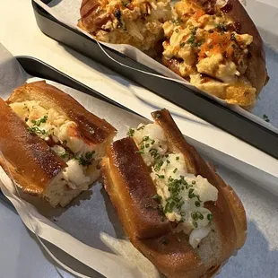 Tempura lobster roll and butter lobster roll