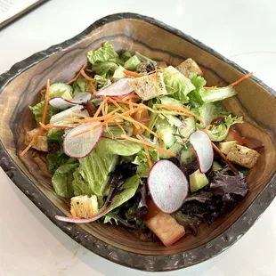 House salad with wasabi vinaigrette