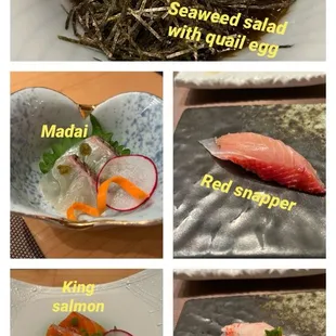 Omakase dishes